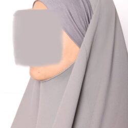 Khimar court en crêpe pointu khimar triangle khimar pas cher mon hijab pas cher gris